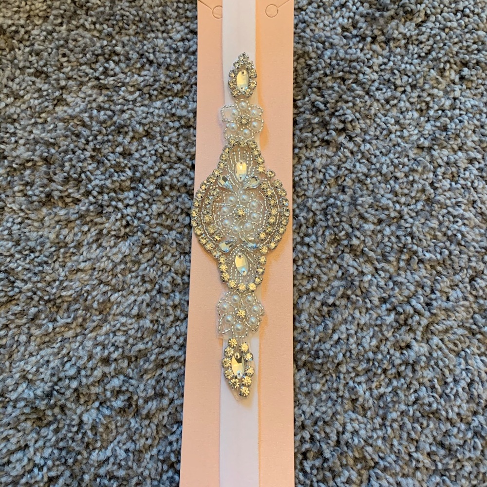 Bridal beaded elastic headband, women/kids
